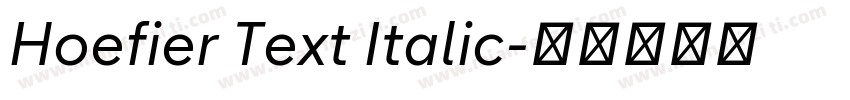 Hoefier Text Italic字体转换